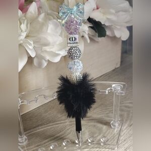 Dior Beaded Black Pom Pom Pen